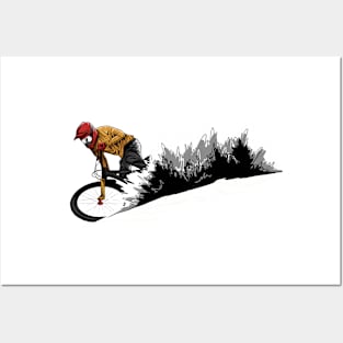 Mountain bike race Posters and Art